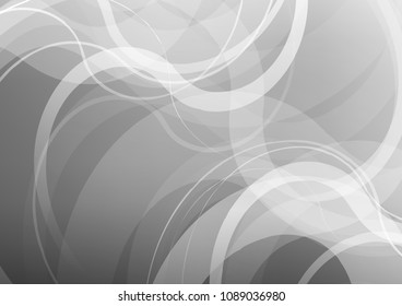 Light Silver, Gray vector template with bubble shapes. A vague circumflex abstract illustration with gradient. Brand new design for your ads, poster, banner.