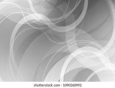 Light Silver, Gray vector template with bubble shapes. A vague circumflex abstract illustration with gradient. Textured wave pattern for backgrounds.