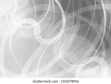 Light Silver, Gray vector template with abstract lines. Creative geometric illustration in marble style with gradient. Textured wave pattern for backgrounds.