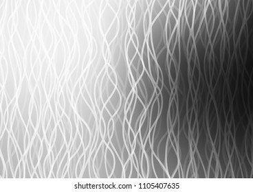 Light Silver, Gray vector template with lava shapes. Modern gradient abstract illustration with bandy lines. A completely new marble design for your business.
