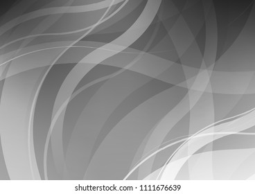 Light Silver, Gray vector template with lines, ovals. A completely new color illustration in marble style. A completely new marble design for your business.