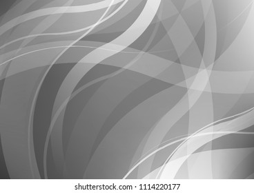 Light Silver, Gray vector template with bent ribbons. A completely new color illustration in marble style. Pattern for your business design.