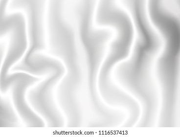 Light Silver, Gray vector template with wavy gradient lines, ovals. An elegant bright illustration with gradient. Pattern for your business design.