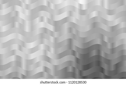 Light Silver, Gray vector template with bent lines. Creative illustration in halftone marble style with gradient. The best blurred design for your business.