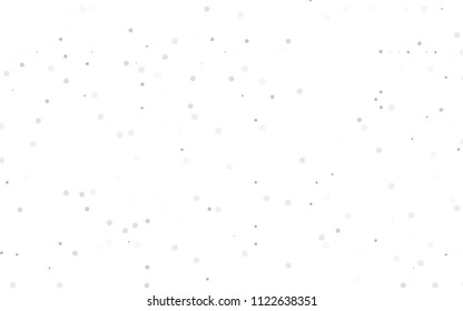 Light Silver, Gray vector  template with circles. Blurred decorative design in abstract style with bubbles. The pattern can be used for aqua ad, booklets.