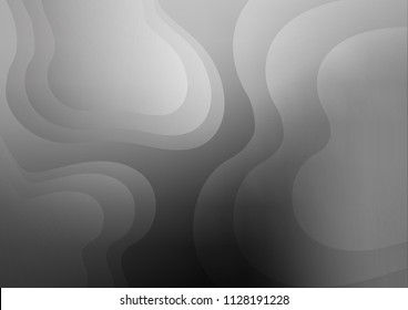 Light Silver, Gray vector template with liquid shapes. Creative illustration in halftone marble style with gradient. The best blurred design for your business.