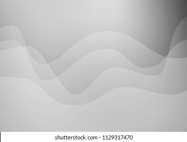 Light Silver, Gray vector template with bent lines. Geometric illustration in marble style with gradient.  The elegant pattern for brand book.