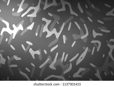 Light Silver, Gray vector template with liquid shapes. A vague circumflex abstract illustration with gradient. Brand new design for your ads, poster, banner.