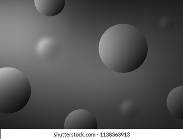Light Silver, Gray vector template with circles. Modern abstract illustration with colorful water drops. The pattern can be used for ads, leaflets of liquid.