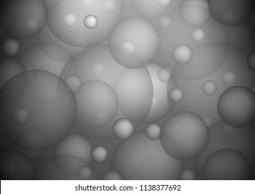 Light Silver, Gray vector template with circles. Illustration with set of shining colorful abstract circles. Pattern can be used as texture of water, rain drops.