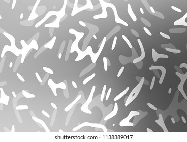Light Silver, Gray vector template with lava shapes. Colorful abstract illustration with gradient lines. The best blurred design for your business.