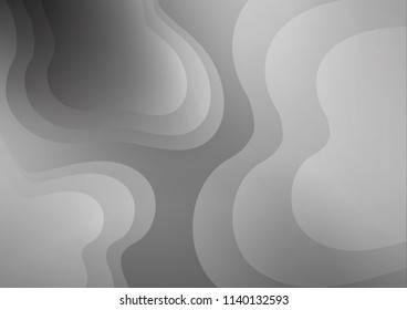 Light Silver, Gray vector template with abstract lines. Brand new colored illustration in marble style with gradient. Brand new design for your ads, poster, banner.
