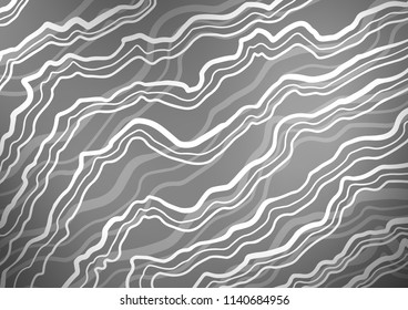 Light Silver, Gray vector template with lava shapes. A vague circumflex abstract illustration with gradient. The template for cell phone backgrounds.