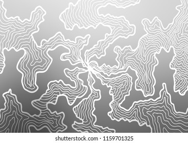 Light Silver, Gray vector template with bent lines. Shining illustration, which consist of blurred lines, circles. New composition for your brand book.
