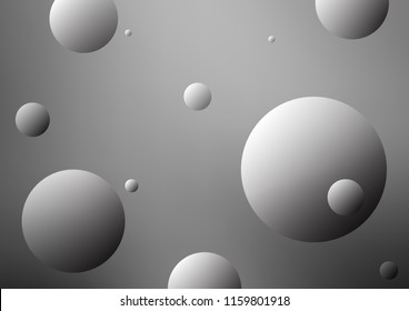 Light Silver, Gray vector template with circles. Blurred decorative design in abstract style with bubbles. The pattern can be used for ads, leaflets of liquid.