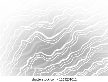 Light Silver, Gray vector template with bent lines. Blurred geometric sample with gradient bubbles.  A completely new template for your business design.