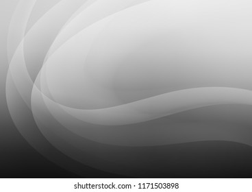 Light Silver, Gray vector template with lines, ovals. Geometric illustration in marble style with gradient.  Textured wave pattern for backgrounds.