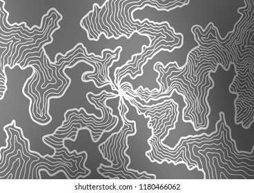 Light Silver, Gray vector template with bent ribbons. Geometric illustration in marble style with gradient.  Marble style for your business design.