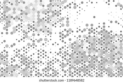 Light Silver, Gray vector template with spots. Blurred bubbles on abstract backdrop with colorful gradient. Pattern for ads, booklets.