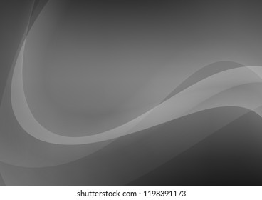 Light Silver, Gray vector template with lava shapes. Modern gradient abstract illustration with bandy lines. Pattern for your business design.