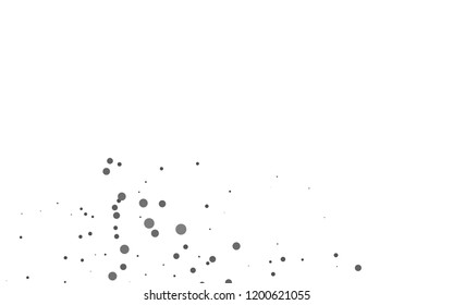 Light Silver, Gray vector template with spots. Glitter abstract illustration with blurred drops of rain. Pattern for ads, booklets.