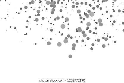 Light Silver, Gray vector template with spots. Glitter abstract illustration with blurred drops of rain. Pattern for beautiful websites.