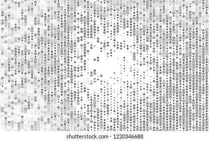 Light Silver, Gray vector template with circles. Glitter abstract illustration with blurred drops of rain. Pattern for ads, booklets.