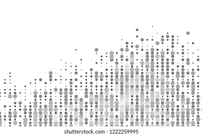 Light Silver, Gray vector template with circles. Modern abstract illustration with colorful water drops. Pattern of water, rain drops.