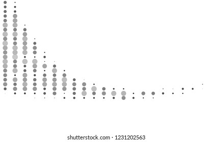 Light Silver, Gray vector  template with circles. Blurred decorative design in abstract style with bubbles. New design for ad, poster, banner of your website.
