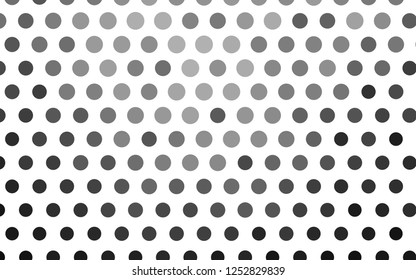 Light Silver, Gray vector template with circles. Blurred bubbles on abstract background with colorful gradient. Pattern for ads, leaflets.