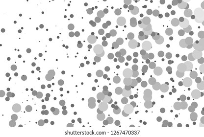 Light Silver, Gray vector template with spots. Blurred decorative design in abstract style with bubbles. Pattern for beautiful websites.
