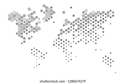 Light Silver, Gray vector template with spots. Illustration with set of shining colorful abstract circles. Pattern for beautiful websites.