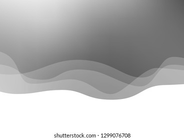 Light Silver, Gray vector template with liquid shapes. Geometric illustration in marble style with gradient.  The best blurred design for your business.