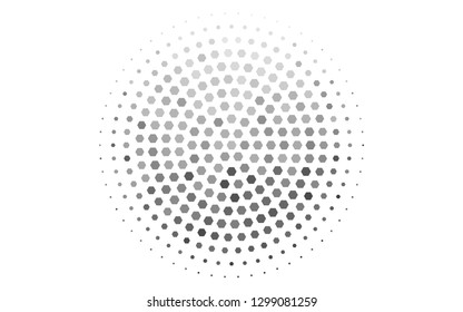 Light Silver, Gray vector template in hexagonal style. Abstract illustration with colorful hexagons. New template for your brand book.