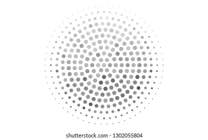 Light Silver, Gray vector template in hexagonal style. Colorful hexagons on white backdrop. Pattern for texture of wallpapers.