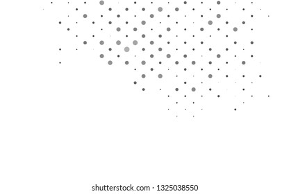 Light Silver, Gray vector template with circles. Blurred bubbles on abstract background with colorful gradient. Pattern for ads, booklets.