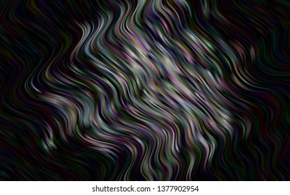 Light Silver, Gray vector template with lines, ovals. A vague circumflex abstract illustration with gradient. Textured wave pattern for backgrounds.