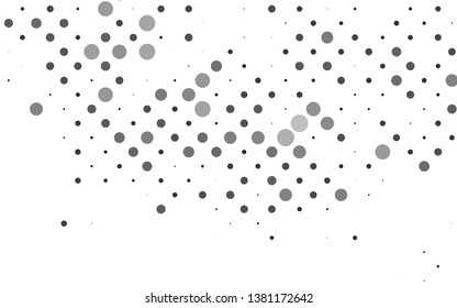 Light Silver, Gray vector template with circles. Glitter abstract illustration with blurred drops of rain. Pattern for ads, booklets.