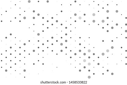 Light Silver, Gray vector template with circles. Blurred decorative design in abstract style with bubbles. Template for your brand book.