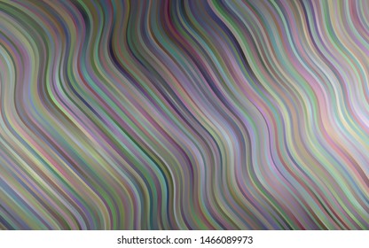 Light Silver, Gray vector template with bent lines. Modern gradient abstract illustration with bandy lines. Brand new design for your ads, poster, banner.