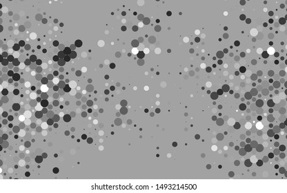 Light Silver, Gray vector template with spots. Illustration with set of shining colorful abstract circles. Pattern for ads, leaflets.