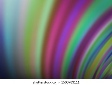 Light Silver, Gray vector template with abstract lines. A sample with blurred bubble shapes. Brand new design for your ads, poster, banner.