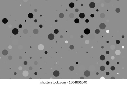 Light Silver, Gray vector template with circles. Modern abstract illustration with colorful water drops. Design for posters, banners.