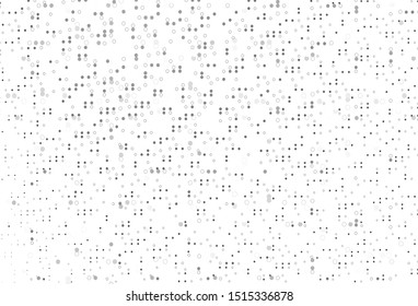 Light Silver, Gray vector template with circles. Glitter abstract illustration with blurred drops of rain. Template for your brand book.