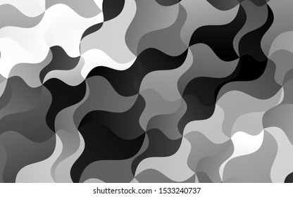 Light Silver, Gray vector template with lava shapes. A vague circumflex abstract illustration with gradient. Brand new design for your ads, poster, banner.