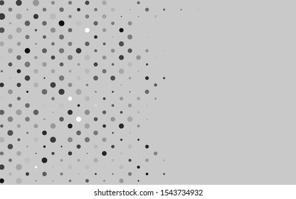Light Silver, Gray vector template with circles. Beautiful colored illustration with blurred circles in nature style. Design for posters, banners.