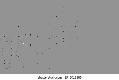 Light Silver, Gray vector template with circles. Glitter abstract illustration with blurred drops of rain. Template for your brand book.