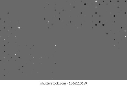 Light Silver, Gray vector template with circles. Blurred bubbles on abstract background with colorful gradient. Design for posters, banners.