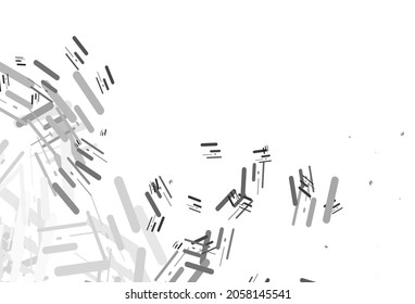 Light Silver, Gray vector template with repeated sticks. Shining colored illustration with narrow lines. Pattern for business booklets, leaflets.