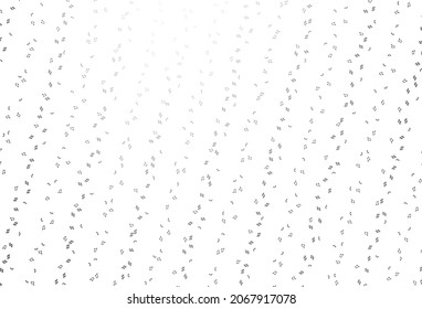 Light Silver, Gray vector template with musical symbols. Modern abstract illustration with melody keys. Template for fasion magazines.